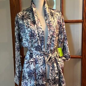 Sam Edelman Purple and Black Robe Intimates & Sleepwear